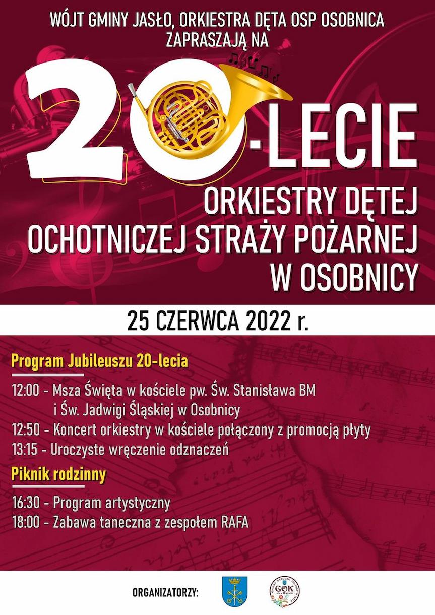 20-lecie Orkiestry Dętej Ochotniczej Straży Pożarnej w Osobnicy