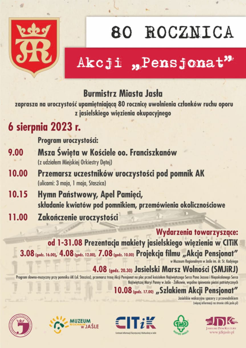 80 rocznica Akcji Pensjonat - obchody w Jaśle