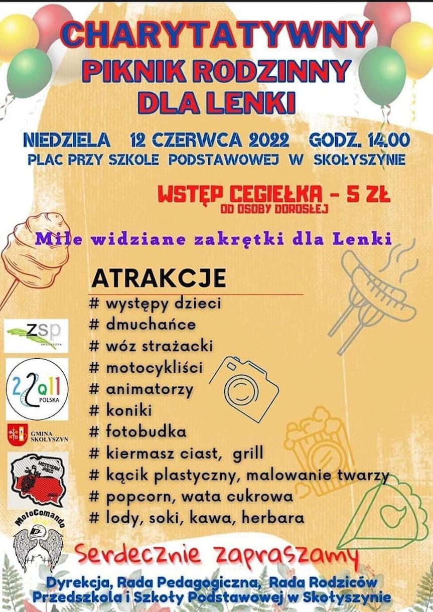 Charytatywny Piknik Rodzinny dla Lenki w Skołyszynie