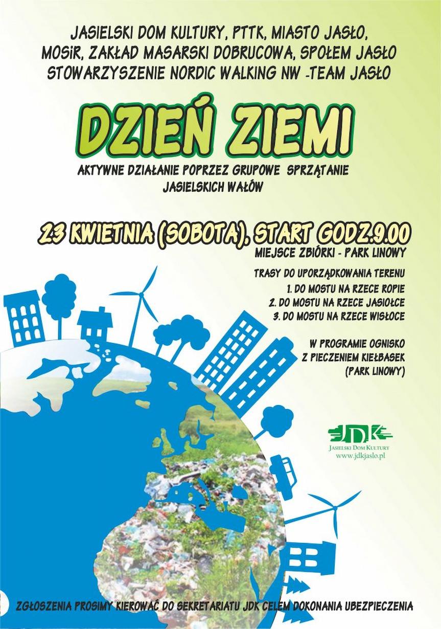 Dzień Ziemi - sprzątanie jasielskich wałów przeciwpowodziowych