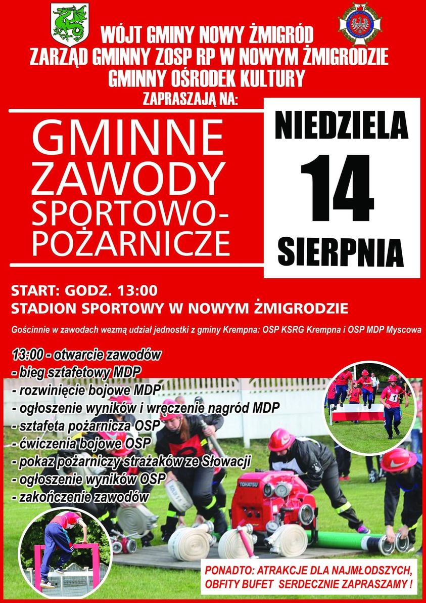 Gminne zawody sportowo - pożarnicze w Nowym Żmigrodzie