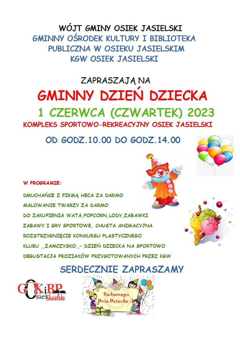 Gminny Dzień Dziecka w Osieku Jasielskim
