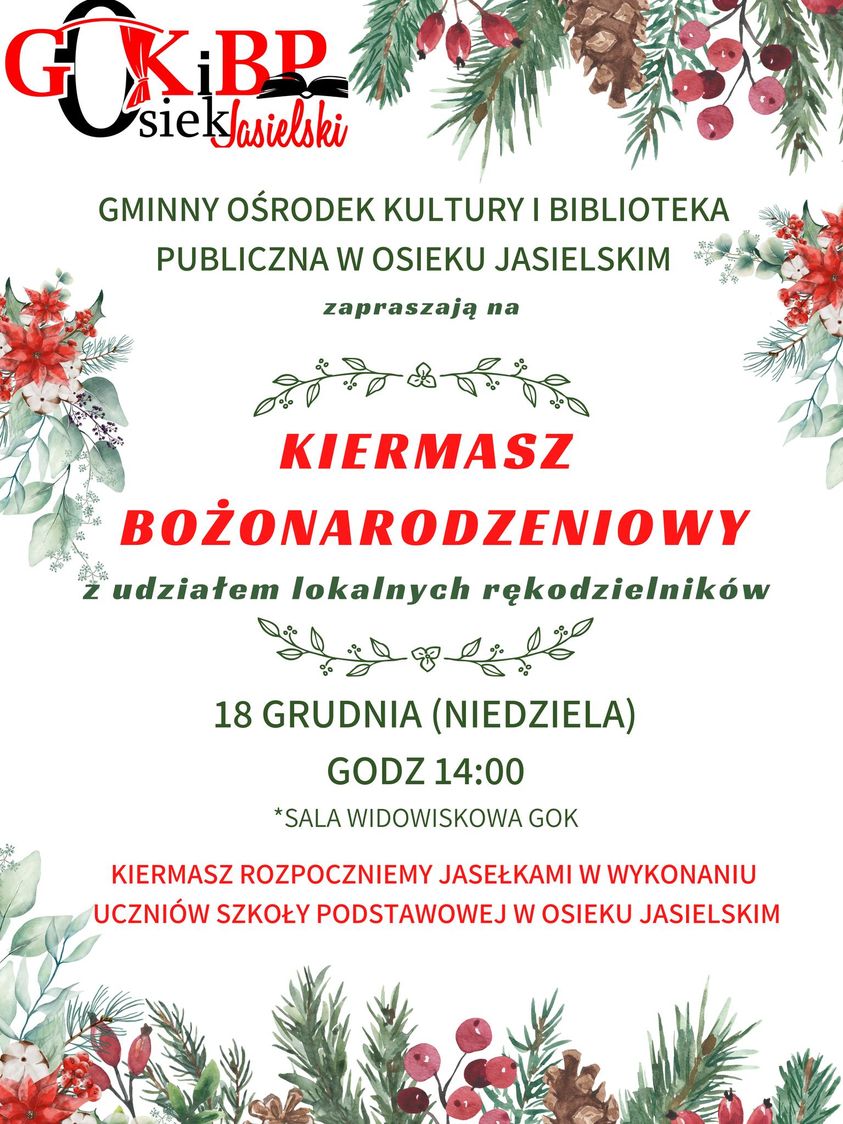 Kiermasz Bożonarodzeniowy w Osieku Jasielskim