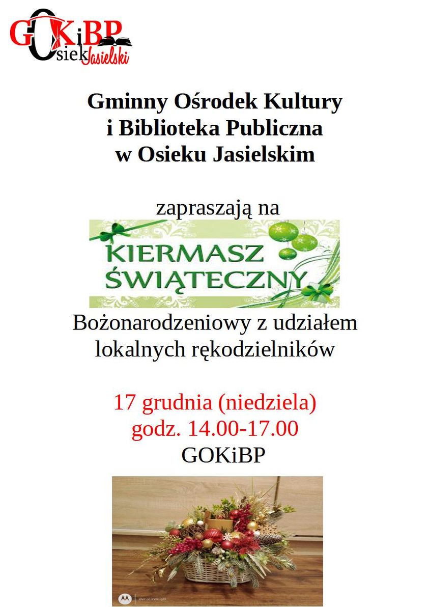 Kiermasz Świąteczny w Osieku Jasielskim