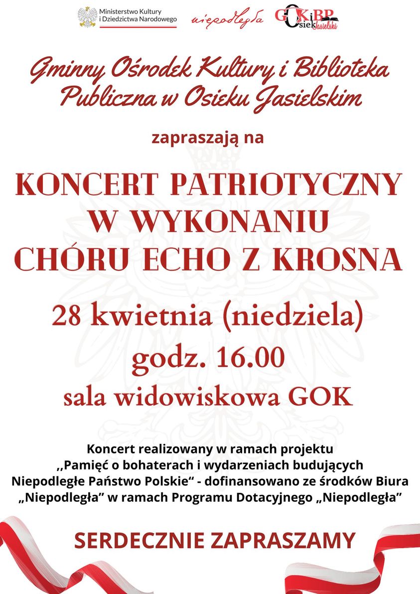 Koncert Patriotyczny w wykonaniu chóru Echo z Krosna