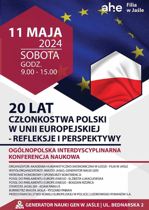 Konferencja naukowa "20 lat członkostwa Polski w Unii Europejskiej. Refleksje i perspektywy"