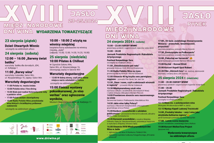 Międzynarodowe Dni Wina w Jaśle 2024