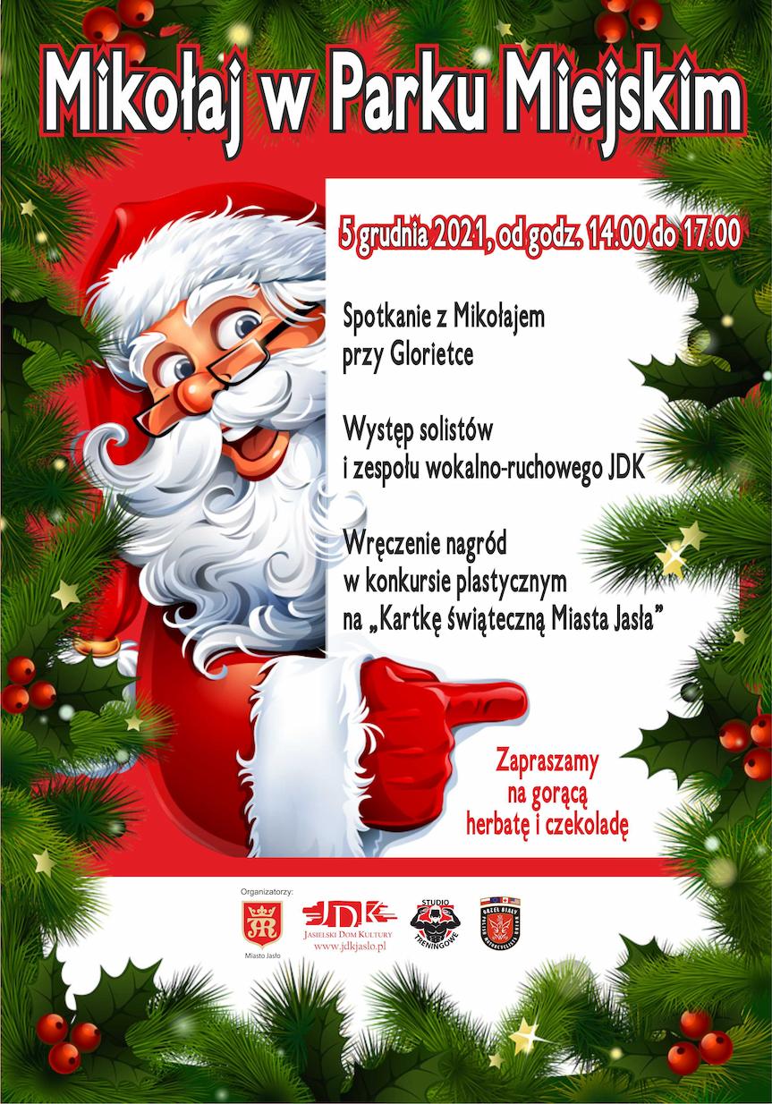 Mikołaj odwiedzi Park Miejski w Jaśle