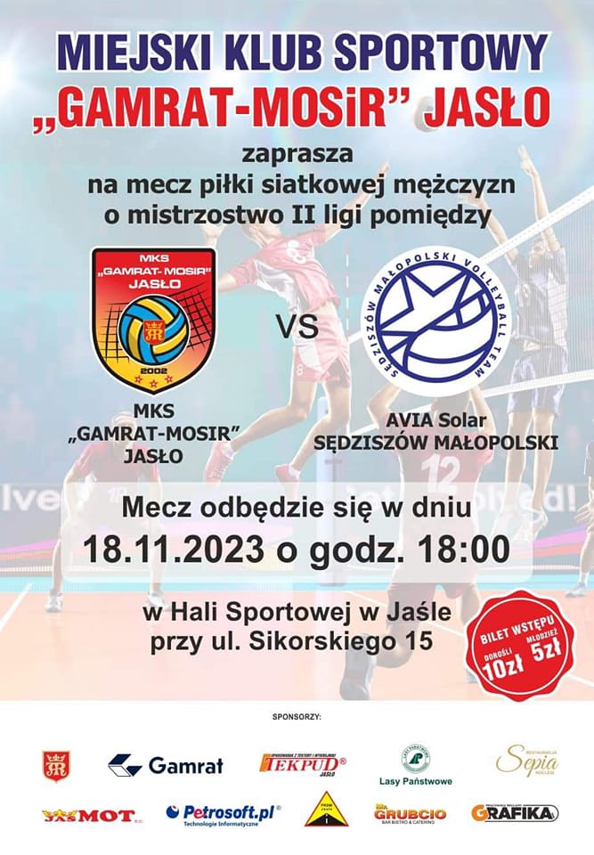 MKS Gamrat-MOSiR Jasło - Avia Solar Sędziszów Małopolski