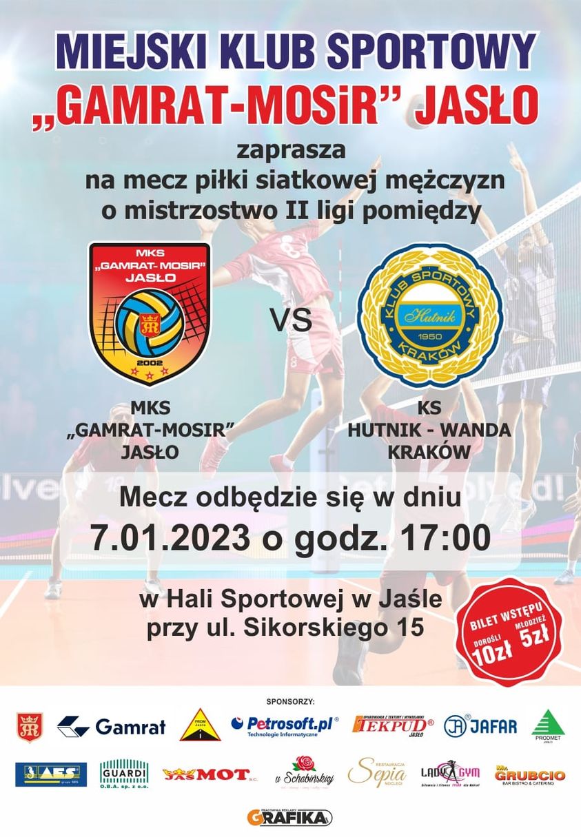 MKS Gamrat-MOSiR Jasło - KS Hutnik Wanda Kraków