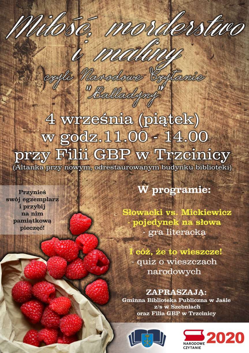Narodowe Czytanie "Balladyny" w Trzcinicy