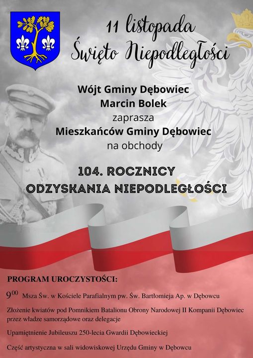 Obchody Święta Niepodległości w Gminie Dębowiec
