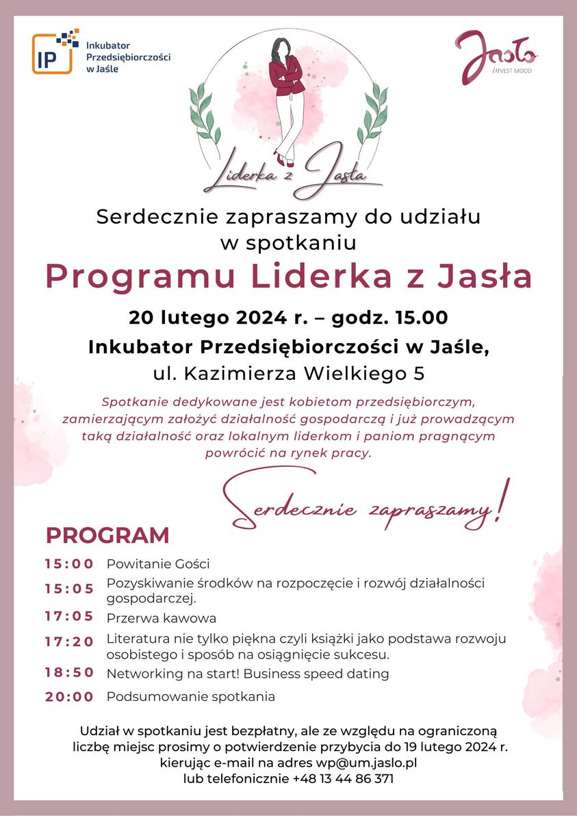 Program Liderka z Jasła - spotkanie dla kobiet przedsiębiorczych