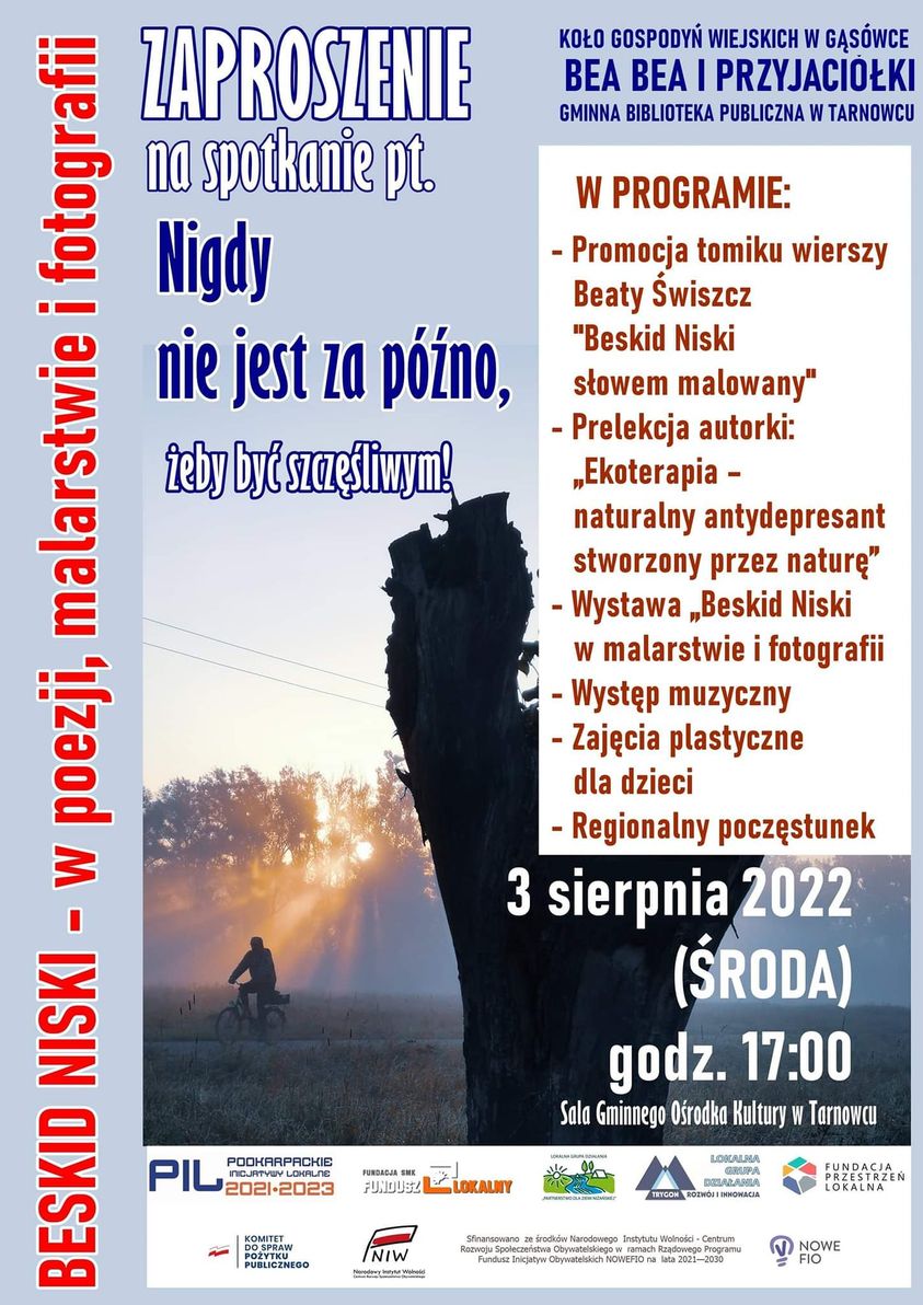 Spotkanie "Nigdy nie jest za późno, żeby być szczęśliwym" w Tarnowcu