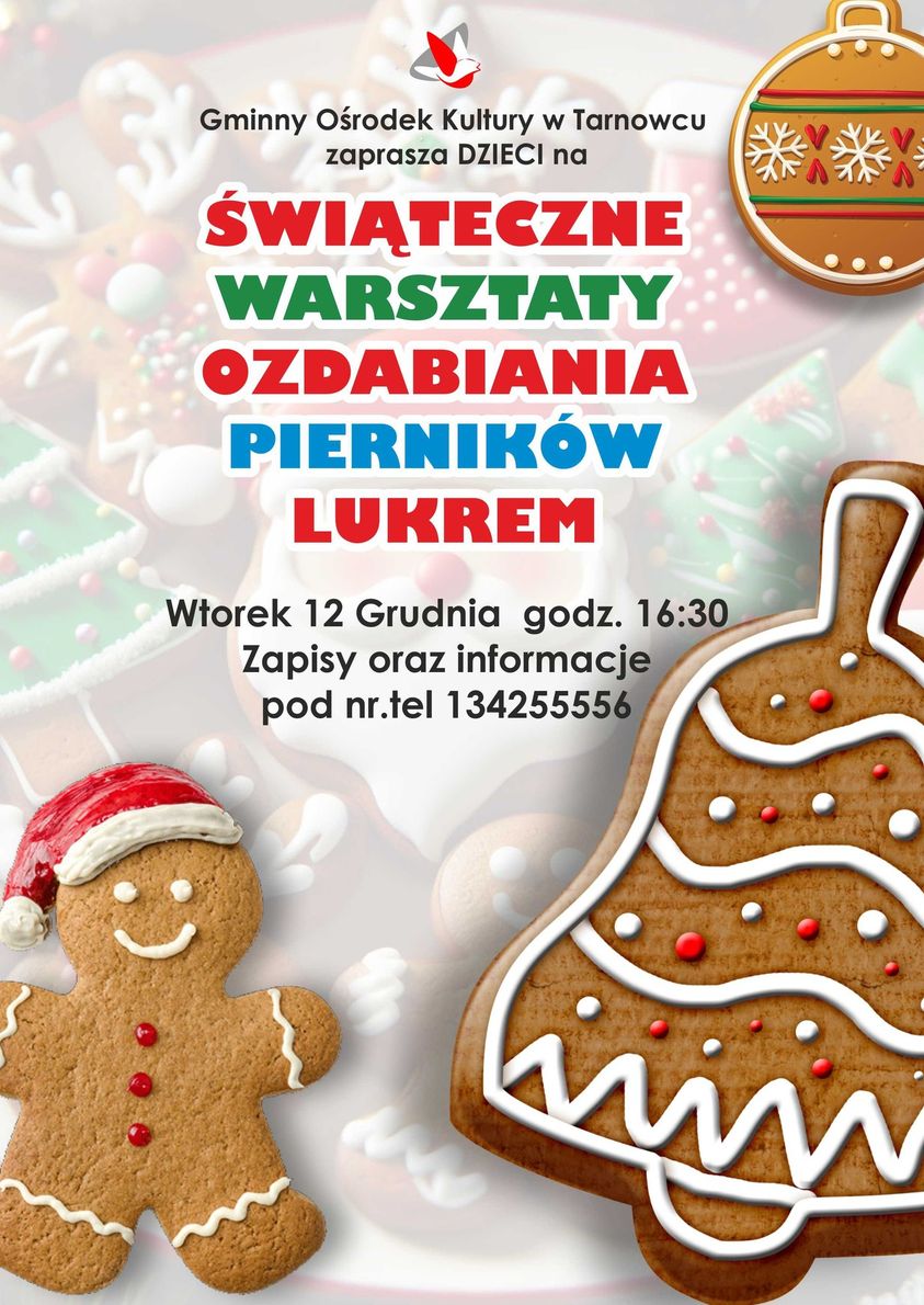 Świąteczne Warsztaty Ozdabiania Pierników Lukrem