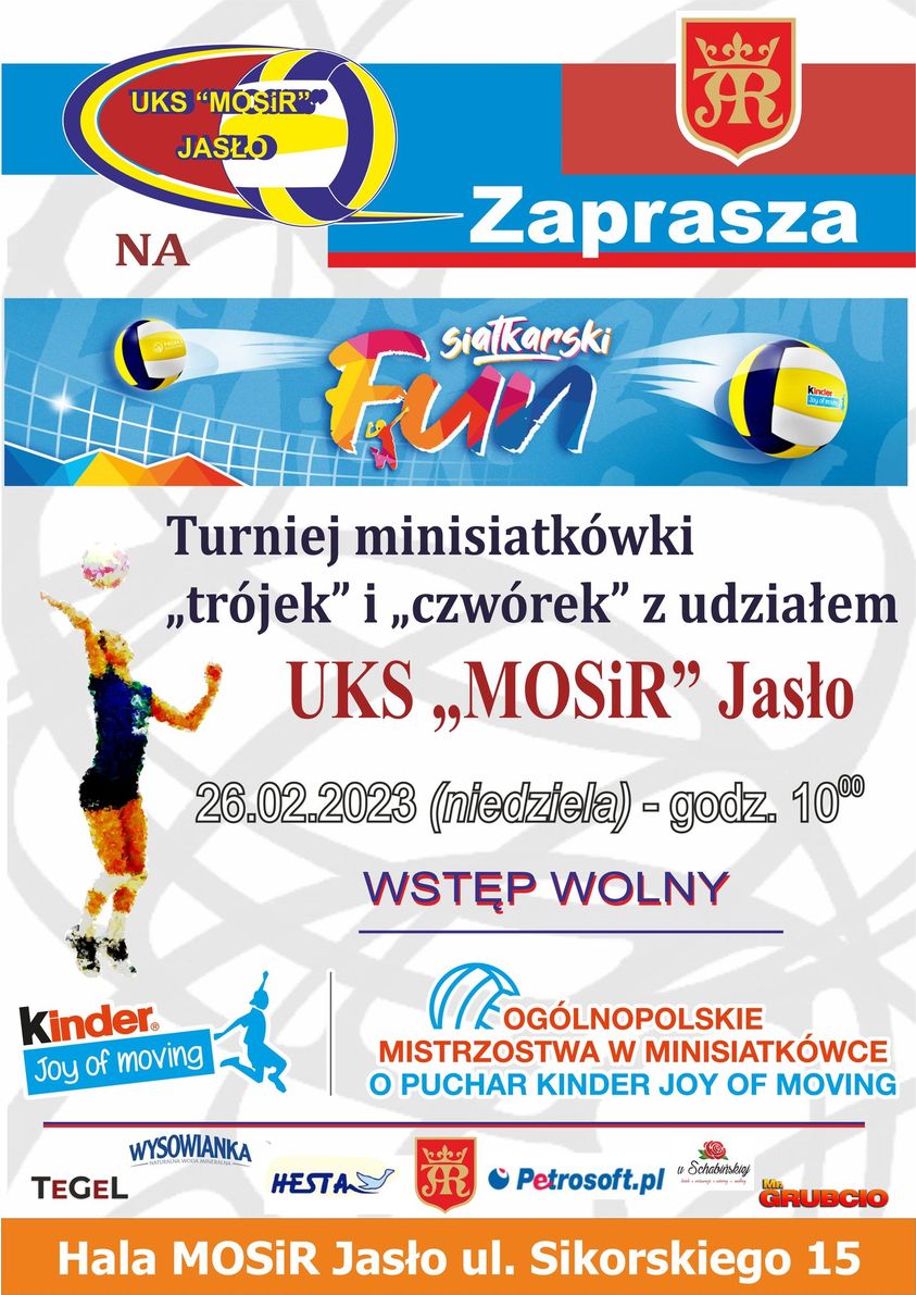 Turniej minisiatkówki "trójek" i "czwórek" z udziałem UKS MOSiR Jasło