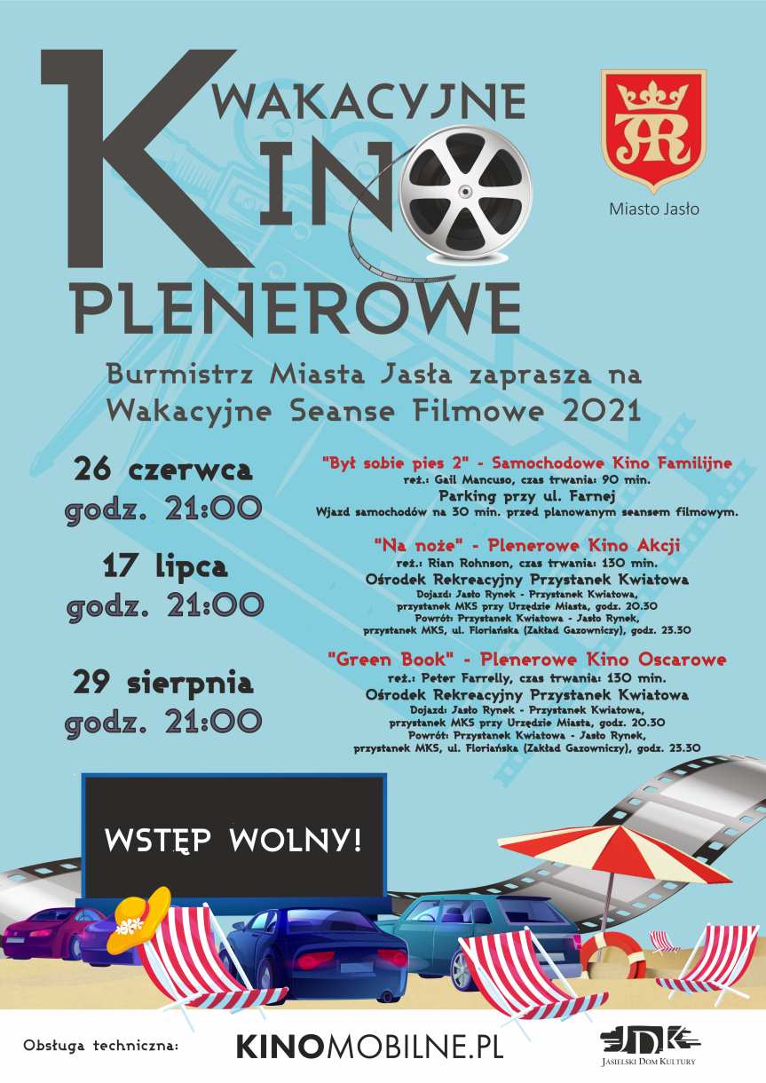 Wakacyjne kino plenerowe w Jaśle