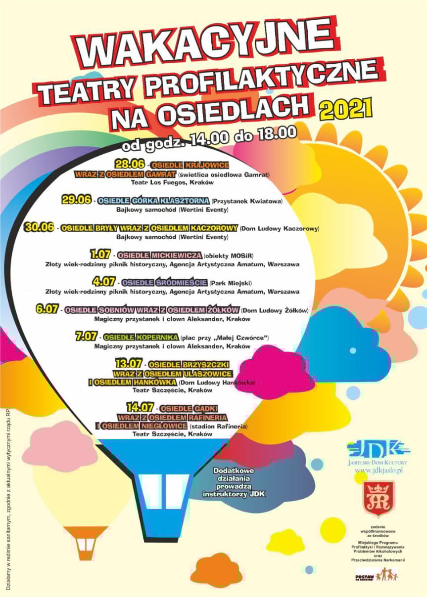 Wakacyjne teatry profilaktyczne na osiedlach w Jaśle