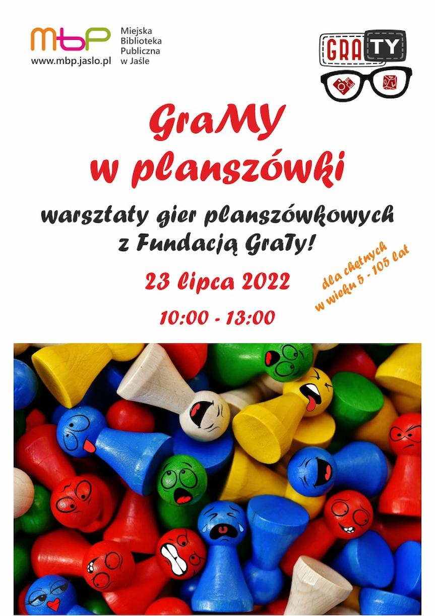 Warsztaty GraMy w planszówki w Miejskiej Bibliotece Publicznej w Jaśle
