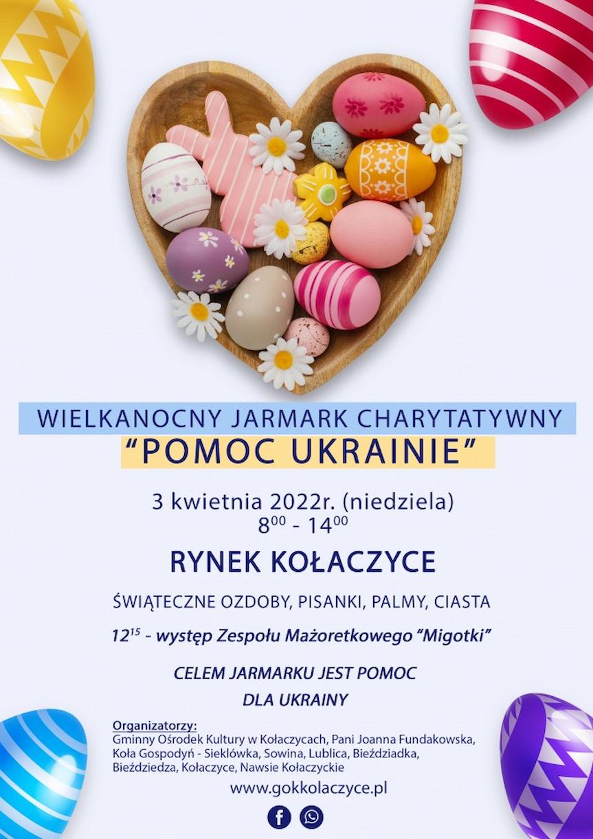 Wielkanocny Jarmark Charytatywny "Pomoc Ukrainie" w Kołaczycach