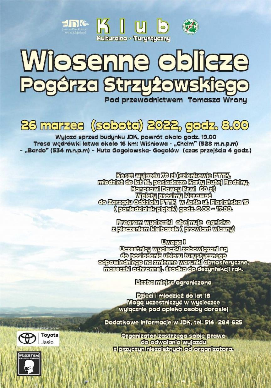 Wiosenna wycieczka na Pogórze Strzyżowskie z JDK