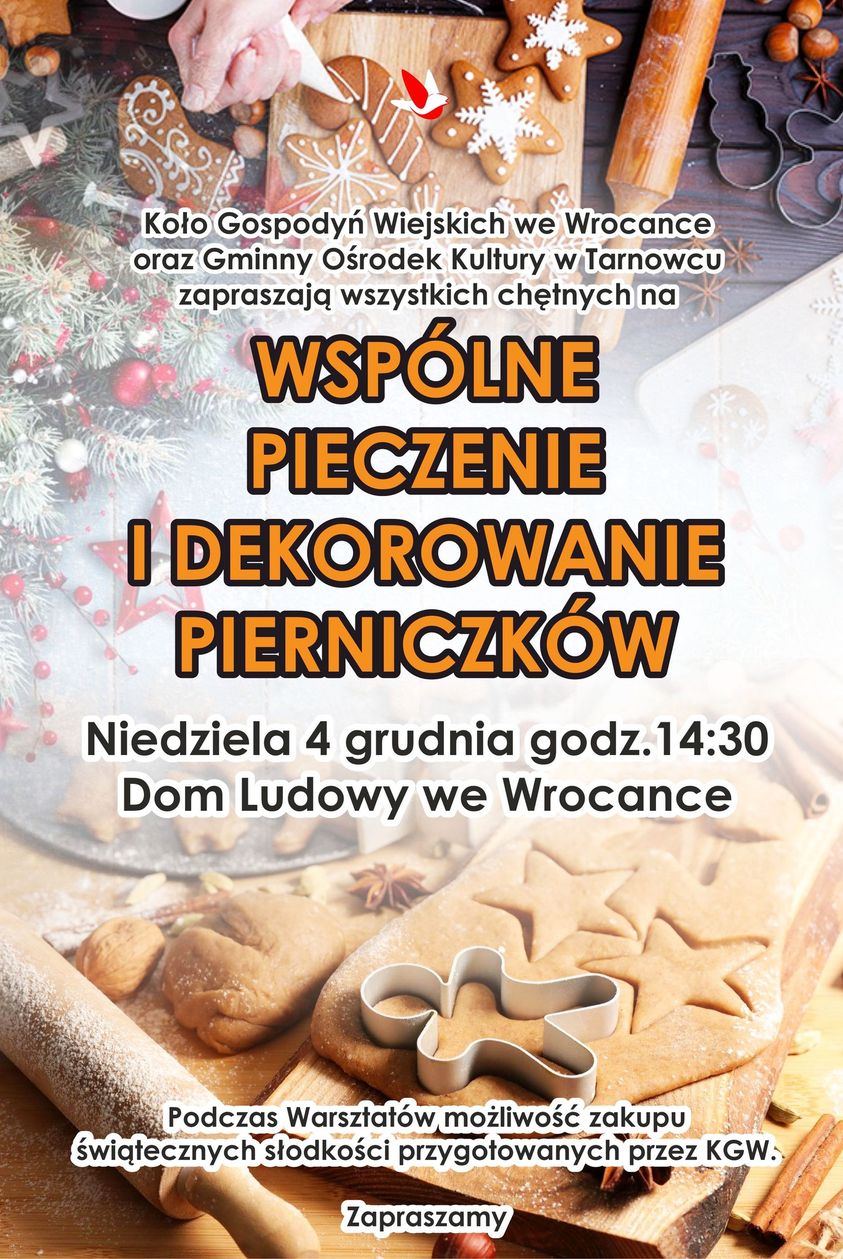 Wspólne pieczenie i dekorowanie pierniczków we Wrocance