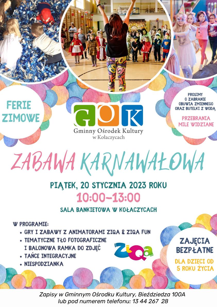 Zabawa karnawałowa w Kołaczycach
