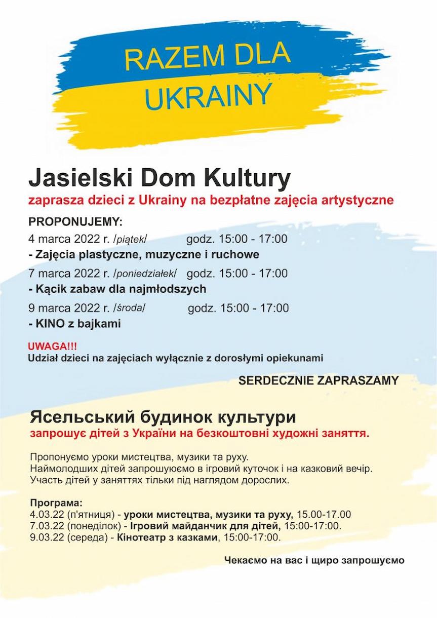 Zajęcia artystyczne dla dzieci z Ukrainy