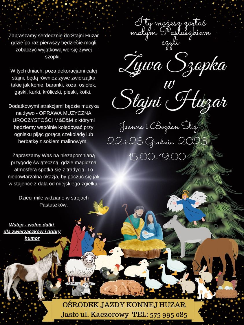 Żywa Szopka w Stajni Huzara