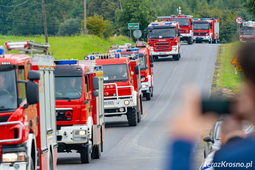 ćwiczenia strażaków w Sieniawie