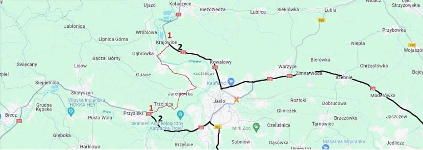 mapa prostestu rolników