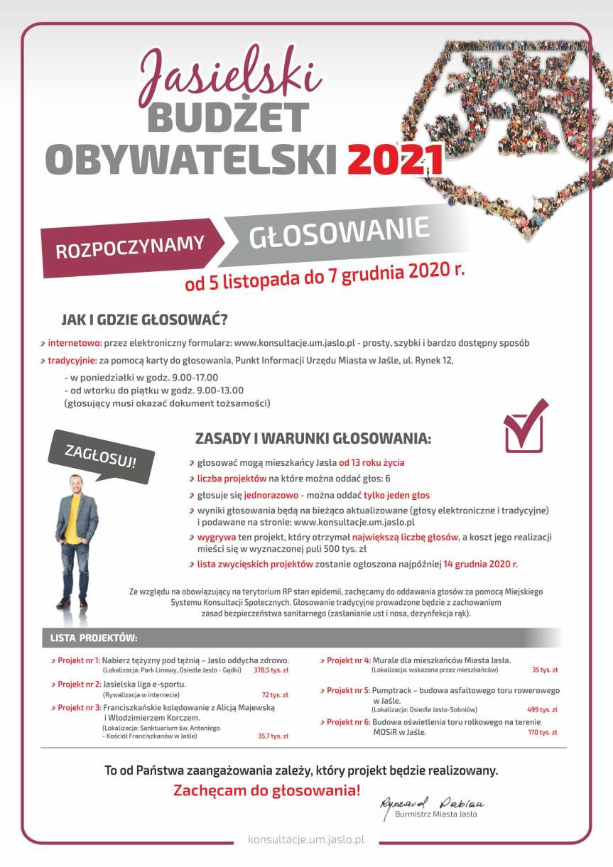 Jasielski Budżet Obywatelski. Głosowanie do 7 grudnia