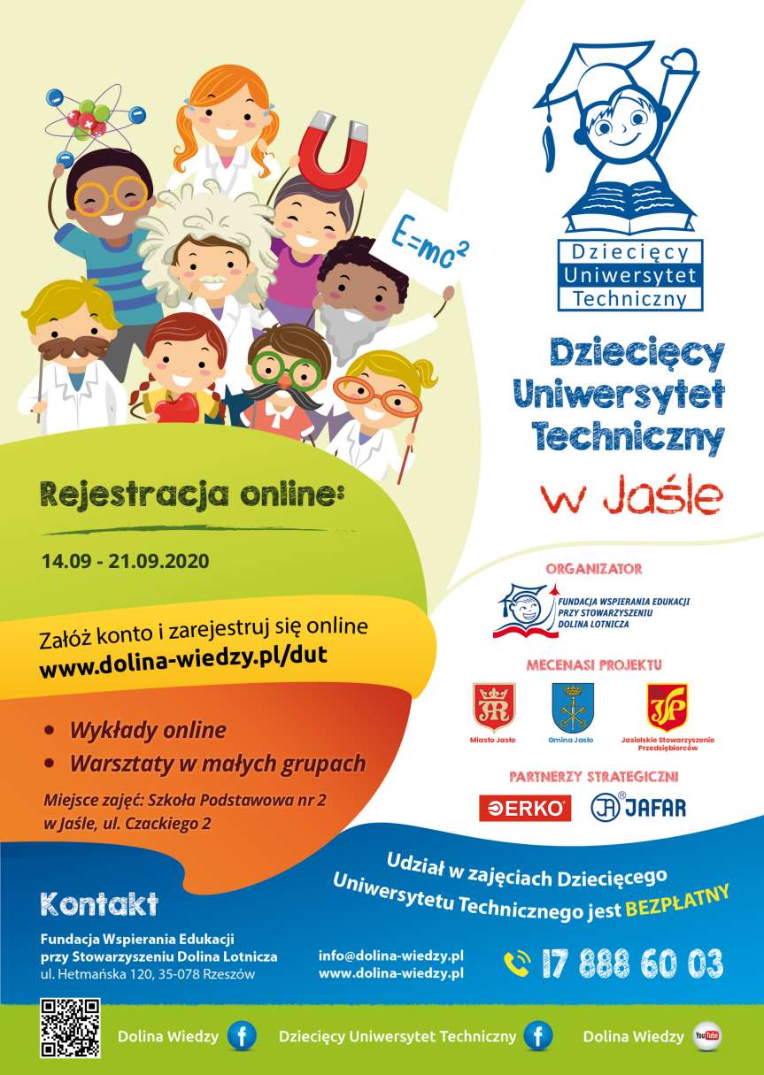 Plakat Jasielski Uniwersytet Dziecięcy
