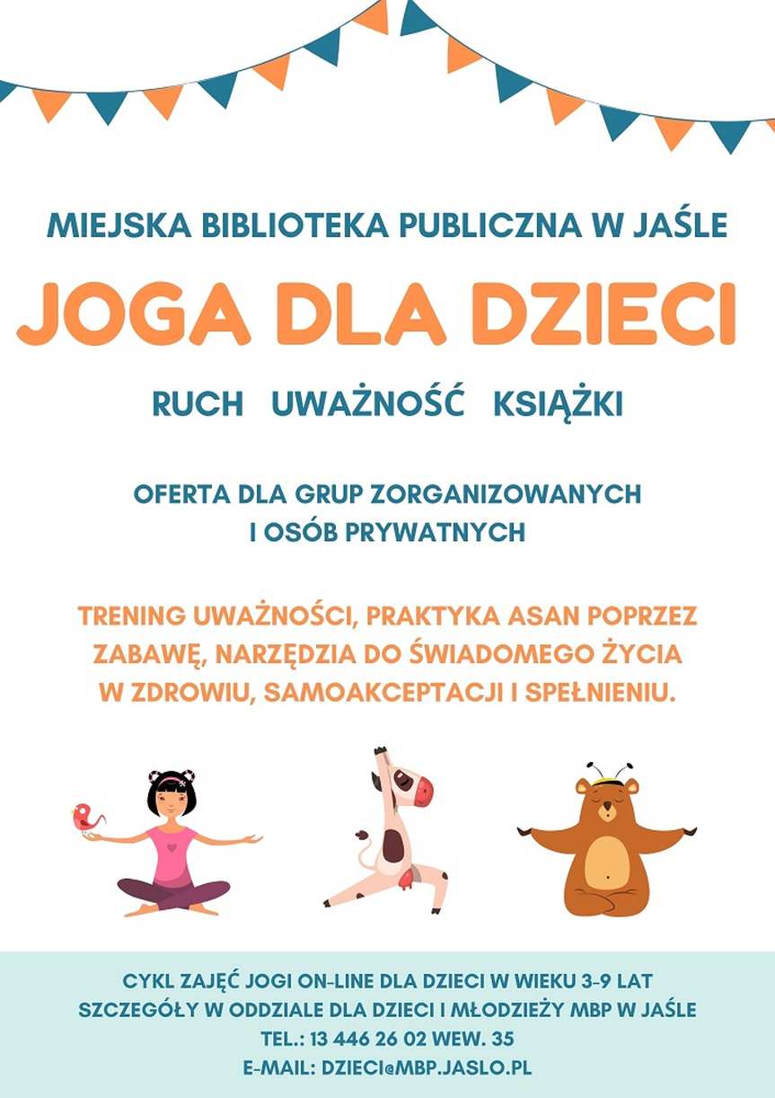 Nowy cykl w jasielskiej bibliotece: joga dla dzieci