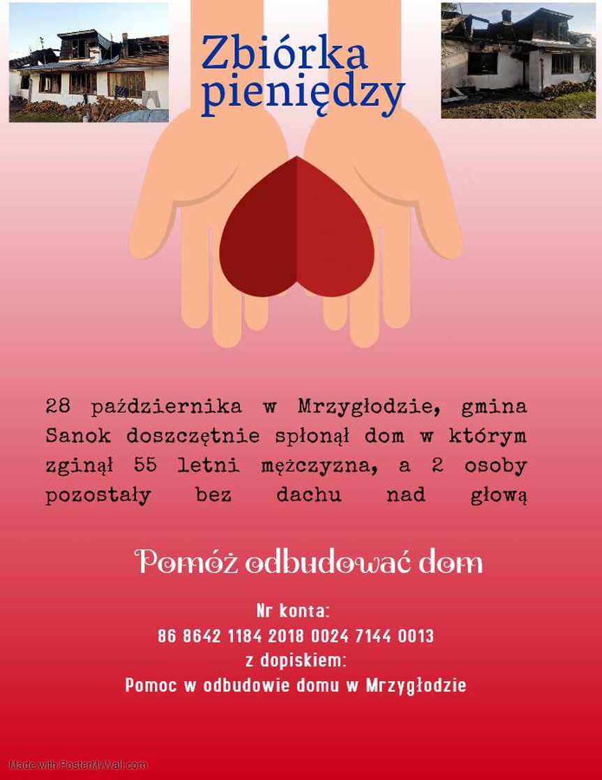 Pomoc dla pogorzelców z Mrzygłodu