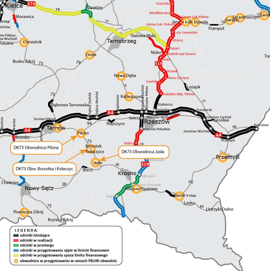 Powstaną obwodnice dla Jasła, Pilzna, Brzostku i Kołaczyc