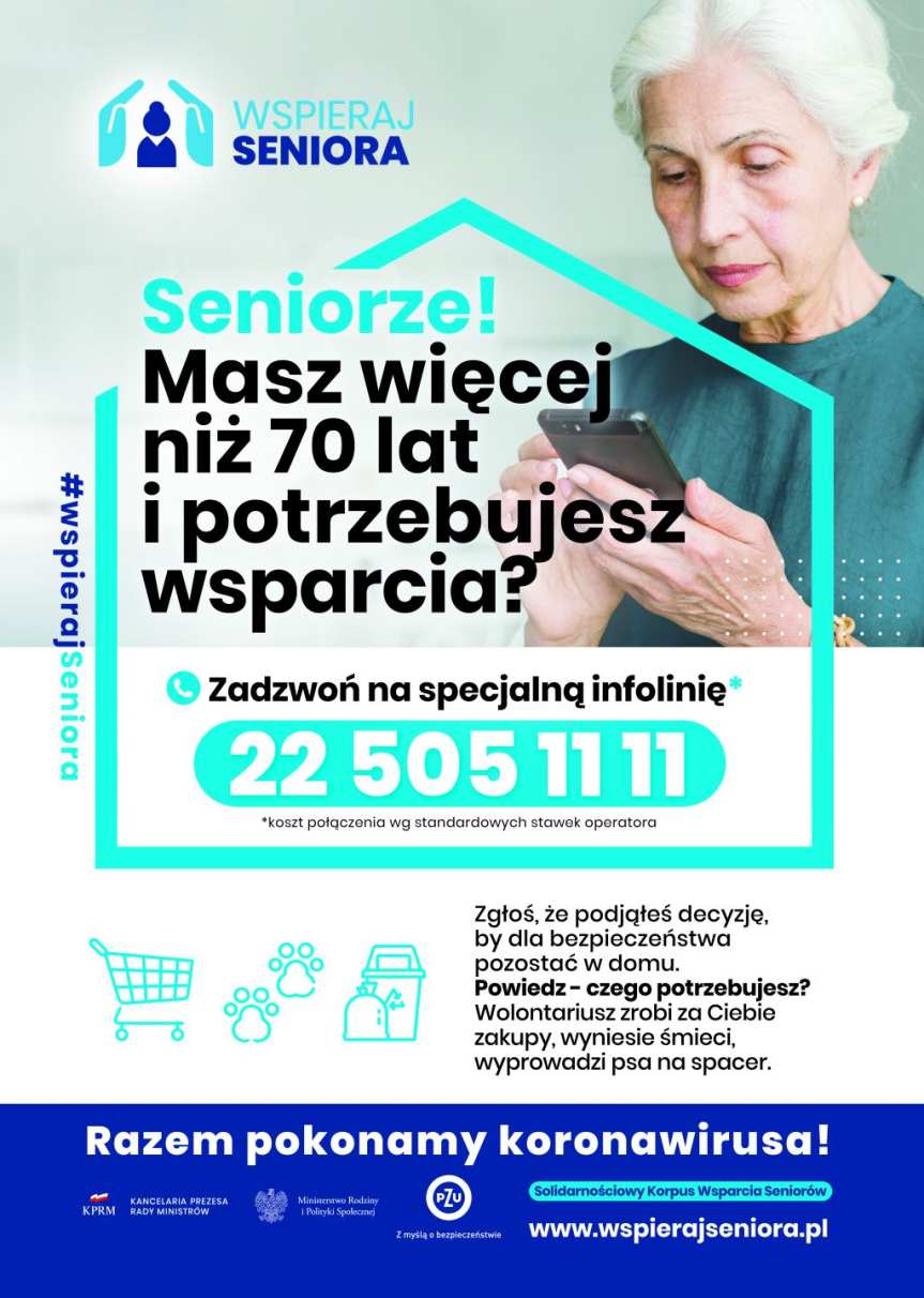 Seniorze zostań w domu – skorzystaj z pomocy!