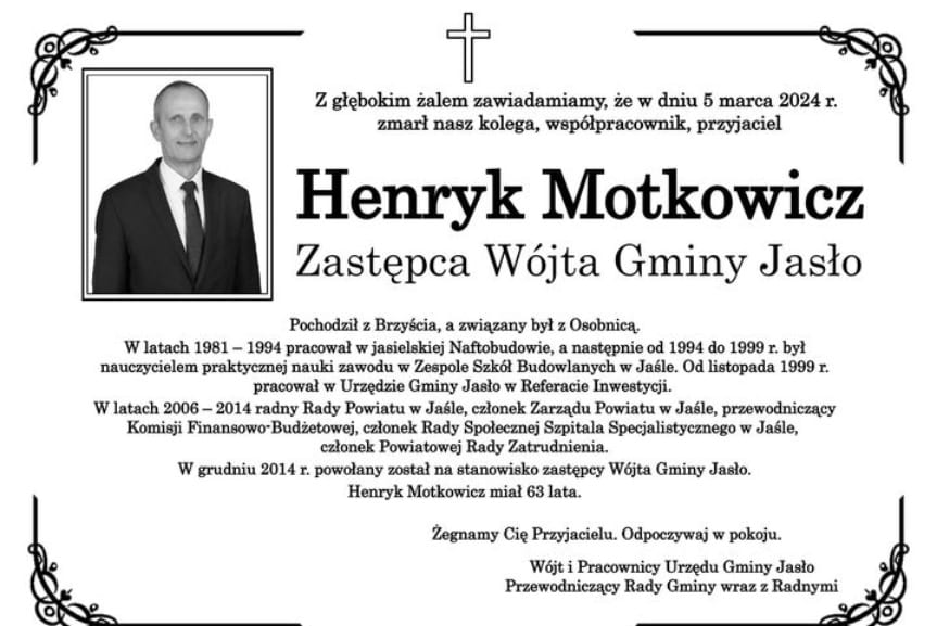 zmarł Henryk Motkowicz