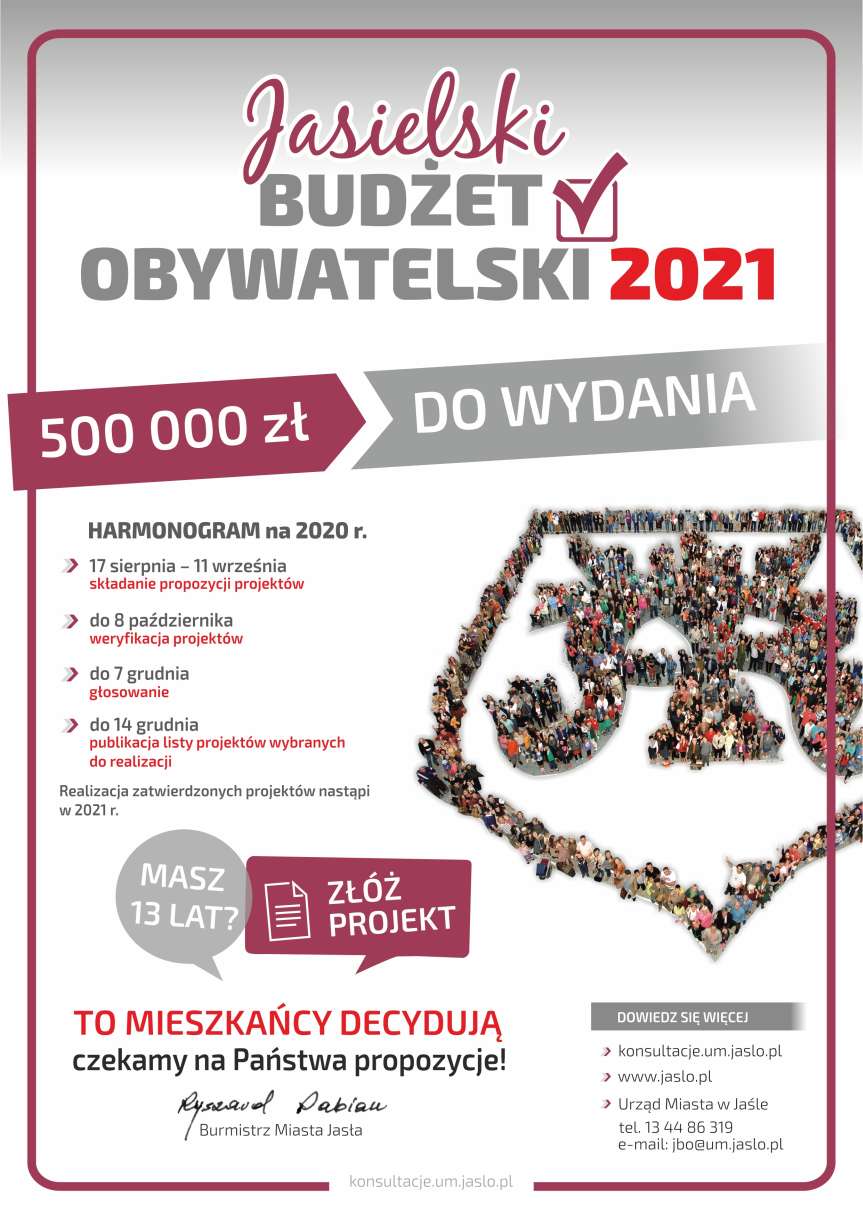 Jasielski budżet obywatelski. Na co wydać pół miliona złotych? Trwa nabór projektów