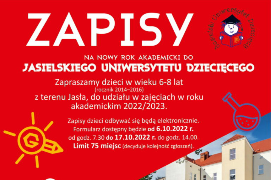 Jasielski Uniwersytet Dziecięcy – zapisy przedłużone