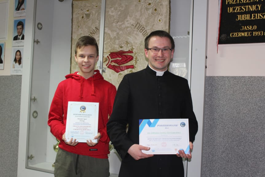 Kacper finalistą etapu ogólnopolskiego Olimpiady Teologii Katolickiej