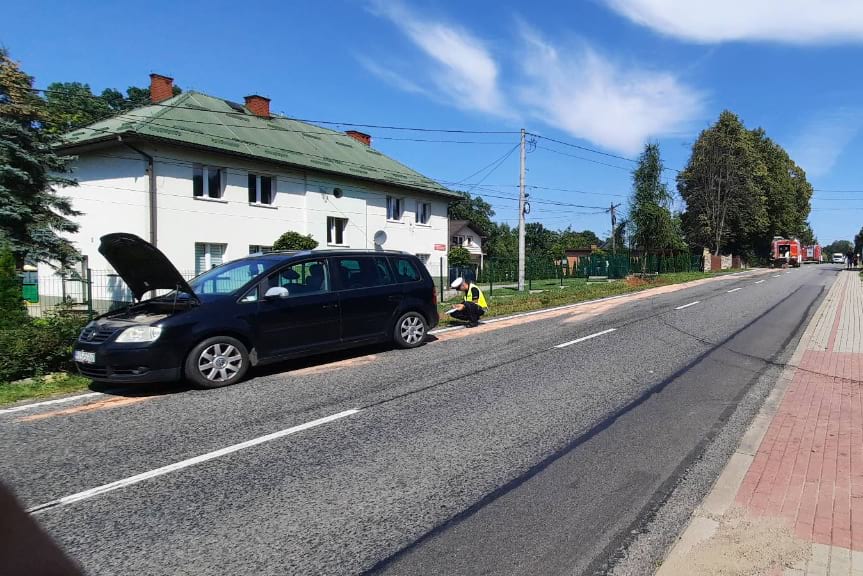 Zderzenie dwóch samochodów w Nowym Żmigrodzie