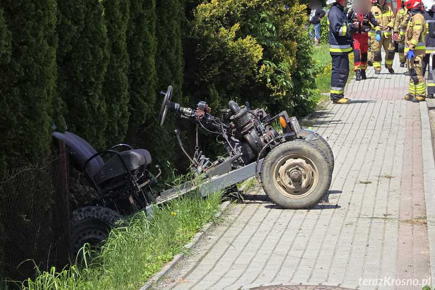 Lubatówka. Wypadek z udziałem ciągnika rolniczego Lubatówka. Wypadek z udziałem ciągnika rolniczego