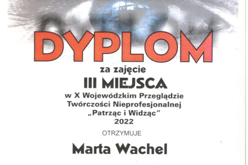 Marta Wachel z nagrodą