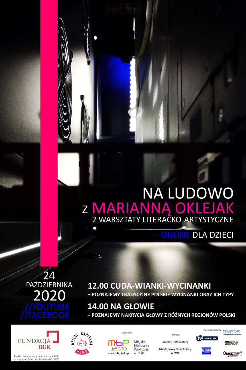 Miejska Biblioteka Publiczna w Jaśle. Warsztaty online z Marianną Oklejak