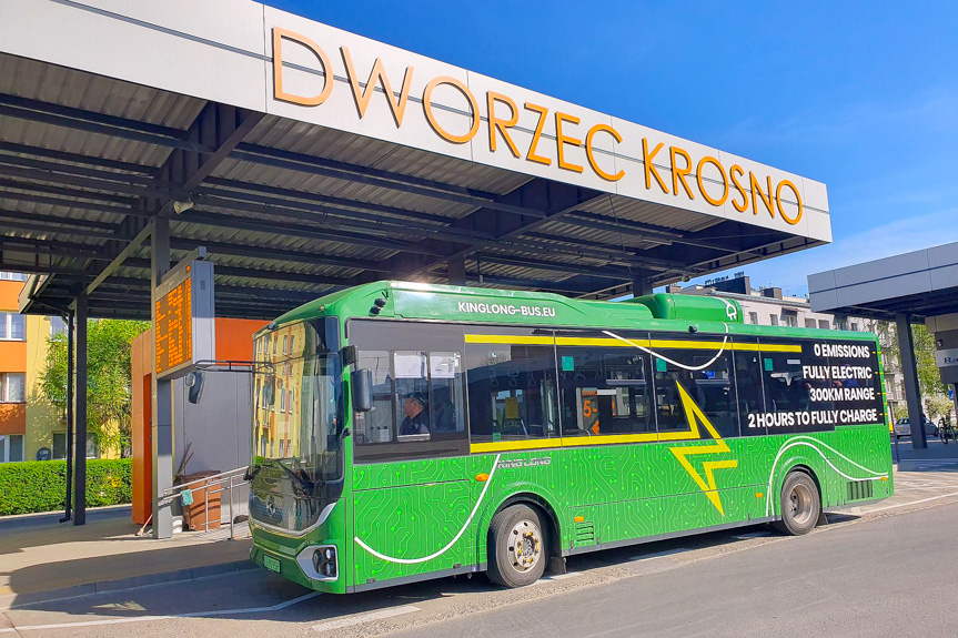 MKS Krosno testuje elektryczny autobus King Long 