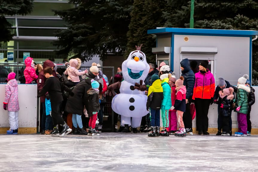 Olaf odwiedził lodowisko w Jaśle