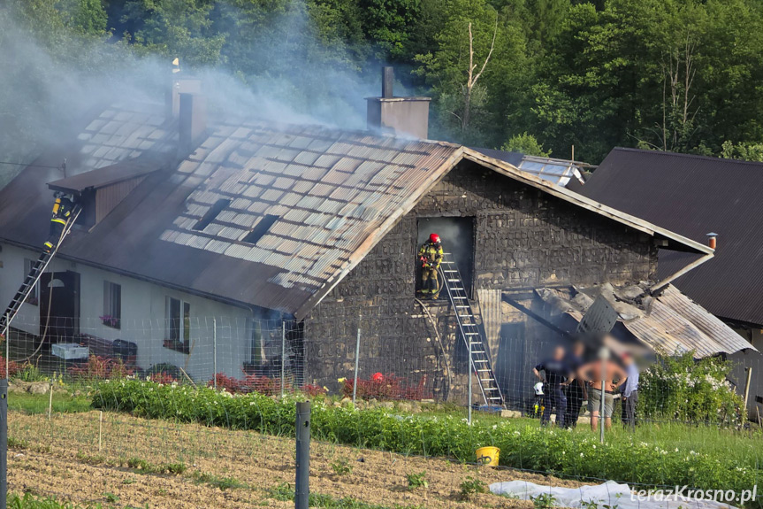 Pożar domu w Komborni Pożar domu w Komborni