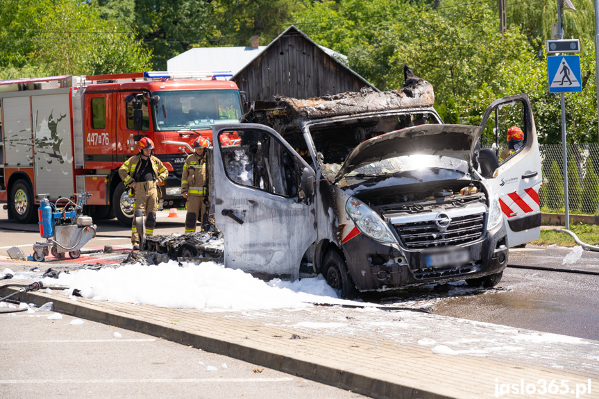 Pożar samochodu w Tarnowcu