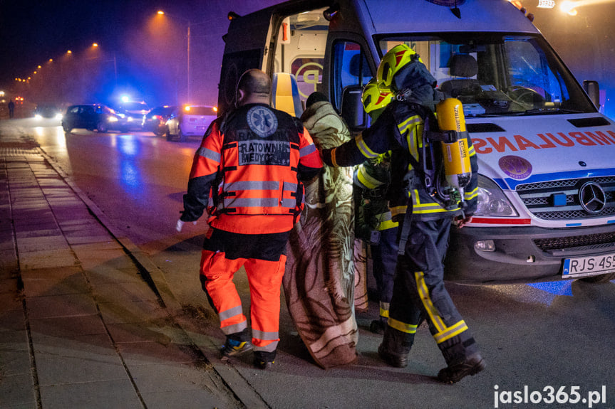 Pożar w domu przy ulicy Grunwaldzkiej w Jaśle